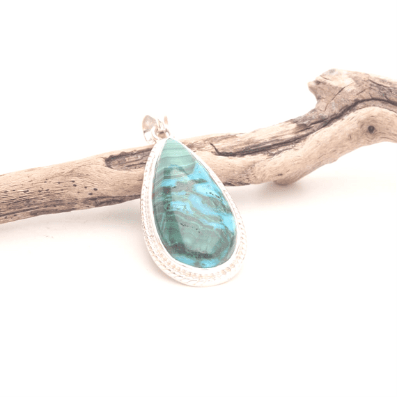 Malacolla Pendant | Malachite and Chrysocolla Pendant