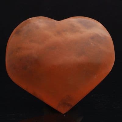 Orange Selenite Heart 2