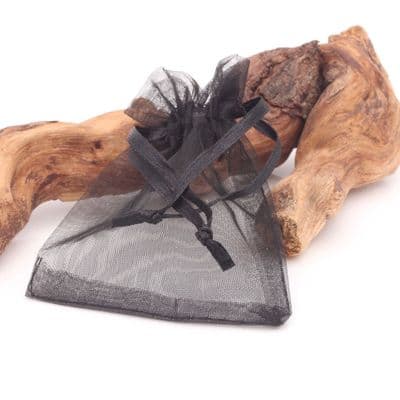 Organza Gift Bag, Black (Small)