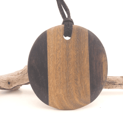 Palo Santo & Ebony Large Circle Pendant