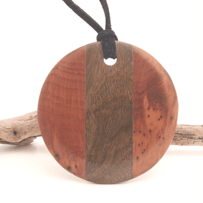 Palo Santo & Thuya Burr Large Circle Pendant