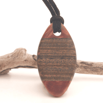 Palo Santo & Thuya Burr Leaf Pendant