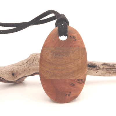 Palo Santo & Thuya Burr  Oval Pendant 1