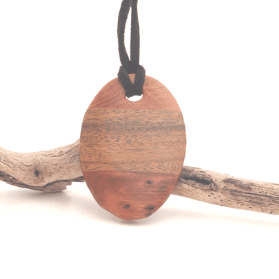 Palo Santo & Thuya Burr  Oval Pendant 2