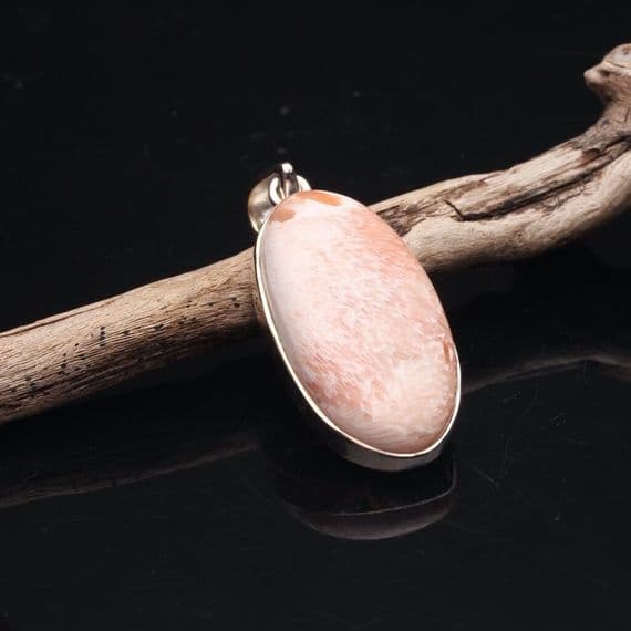Pink Scolecite Pendant | KSC Crystals