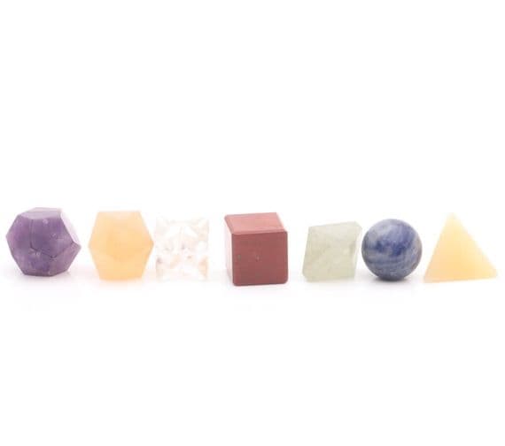 Platonic Solids (Set of 7 mixed stones)