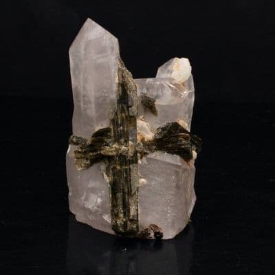 Quartz with Green Tourmaline Inclusions 1