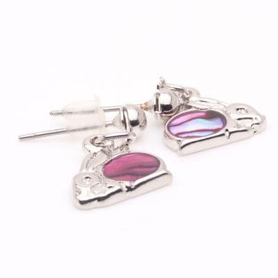 Rabbit shaped Paua Shell Earrings