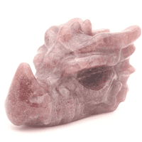 Raspberry Aventurine Dragon Skull