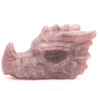 Raspberry Aventurine Dragon Skull