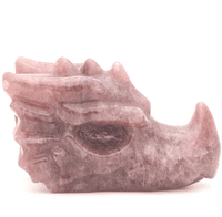 Raspberry Aventurine Dragon Skull