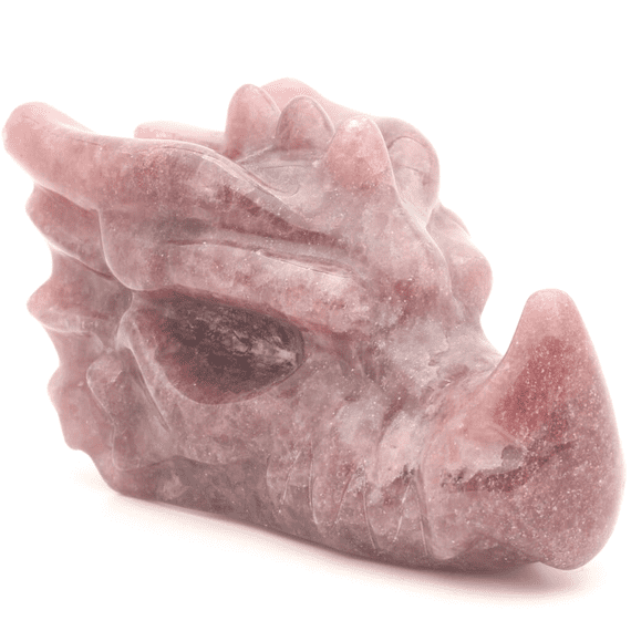 Raspberry Aventurine Dragon Skull