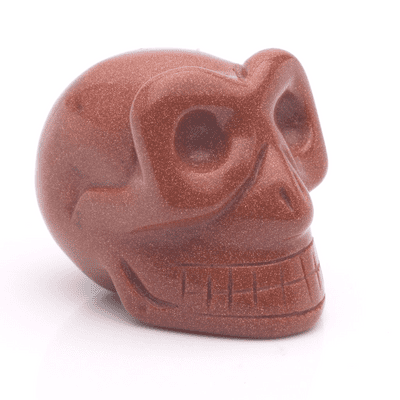 Red Goldstone  Skull (1)