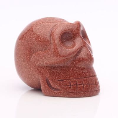 Red Goldstone  Skull (2)