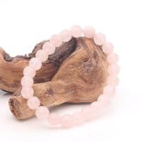 Rose Quartz  Faceted  Bead Bracelet 2