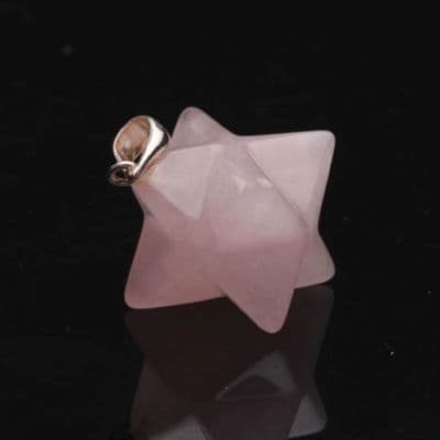 Rose Quartz Merkaba Pendant