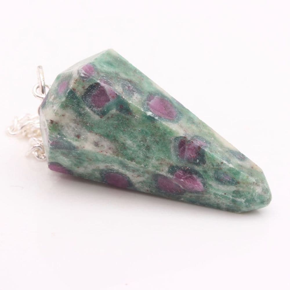 Fusee Chain Ruby Ruby in Fuchsite Pendulum
