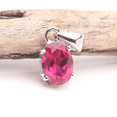 Ruby Red Siberian Quartz Pendant 2