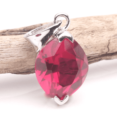 Ruby Red Siberian Quartz Pendant 3