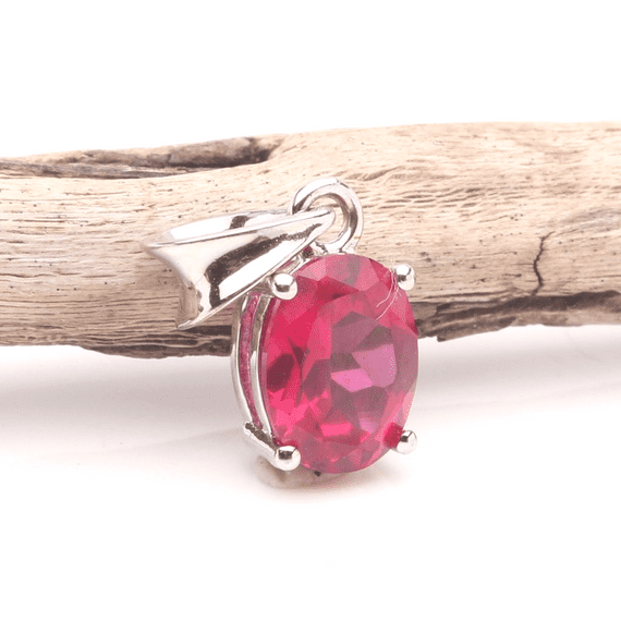 Ruby Red Siberian Quartz Pendant