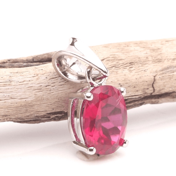 Ruby Red Siberian Quartz Pendant
