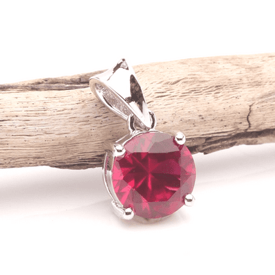 Ruby Red Siberian Quartz Pendant 6