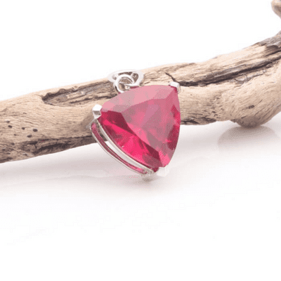 Ruby Red Siberian Quartz Pendant 7
