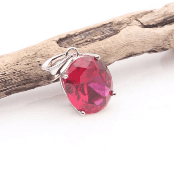 Ruby Red Siberian Quartz Pendant