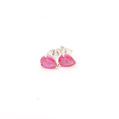 Ruby Red Siberian Quartz Stud Earrings 4