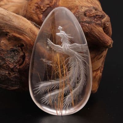 Rutilated  Quartz Cabochon 32
