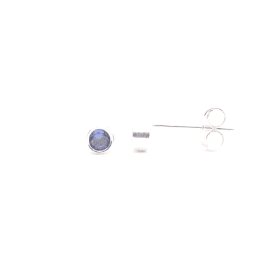 Sapphire Silver Ear Studs - Birthstone September