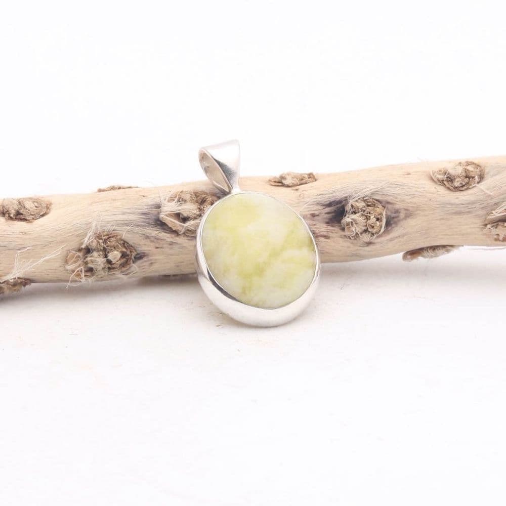 Scottish Highland Marble small Oval Pendant