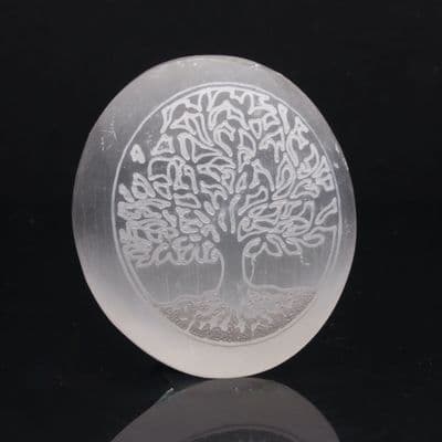 Selenite Palmstone  (Tree of Life) 3