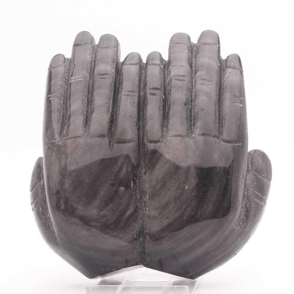 Silver-Sheen Obsidian Hands