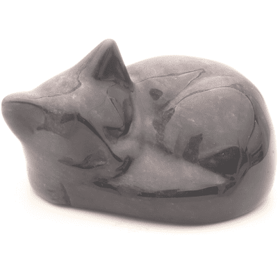 Silver-Sheen Obsidian Sleeping Cat 2