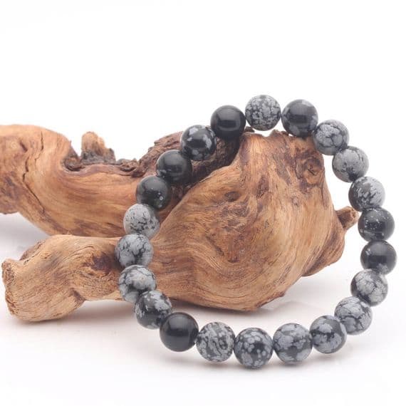 Snowflake Obsdian Bracelet