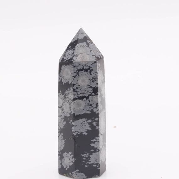 Snowflake Obsidian point | KSC Crystals