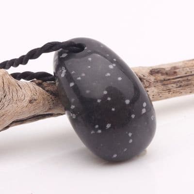 Snowflake Obsidian Tumblestone Pendant 5