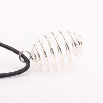 Spiral Cage (1) 20mm On Black Cord