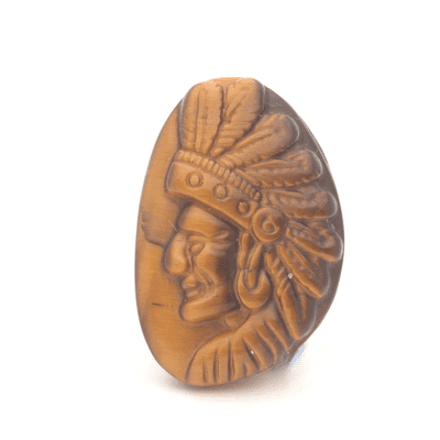 Tiger Eye Indian Heads