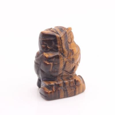 Tiger Eye Owl Carving 1