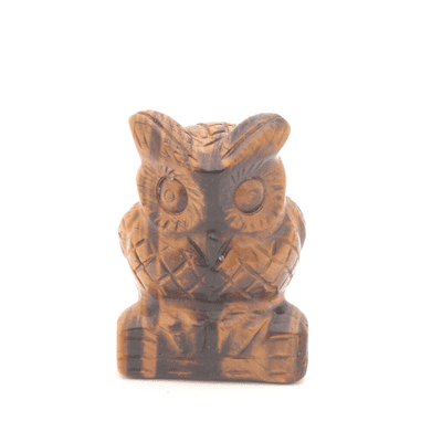 Tiger Eye Owl Carving 10