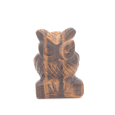 Tiger Eye Owl Carving 11
