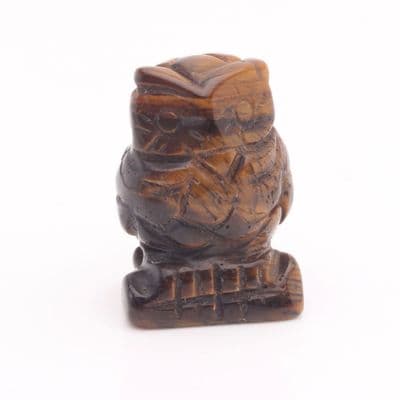 Tiger Eye Owl Carving 3