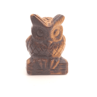 Tiger Eye Owl Carving 8