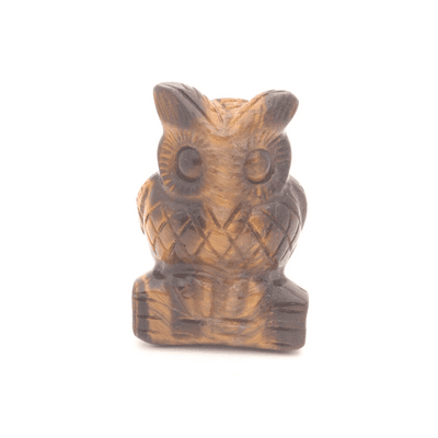 Tiger Eye Owl Carving 9