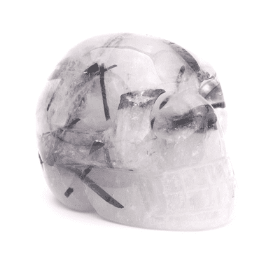 Tourmalated Quartz Skull 1