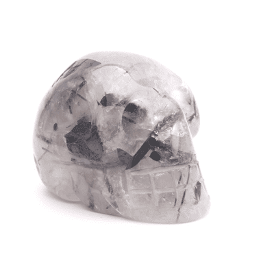 Tourmalated Quartz Skull 4