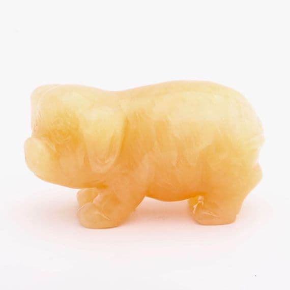 Yellow Calcite Pig