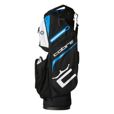 COBRA SIGNATURE CART BAG BLACK WHITE VIVID BLUE